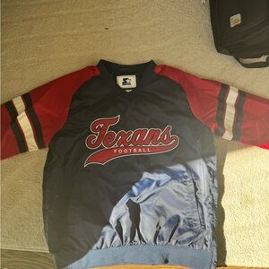 HOUSTON TEXANS STARTER Navy and White Jacket